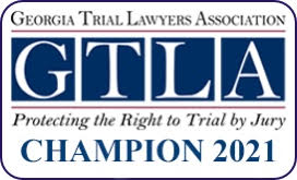 Georgia Trial Lawyers Association GTLA Champion 2021 Logo